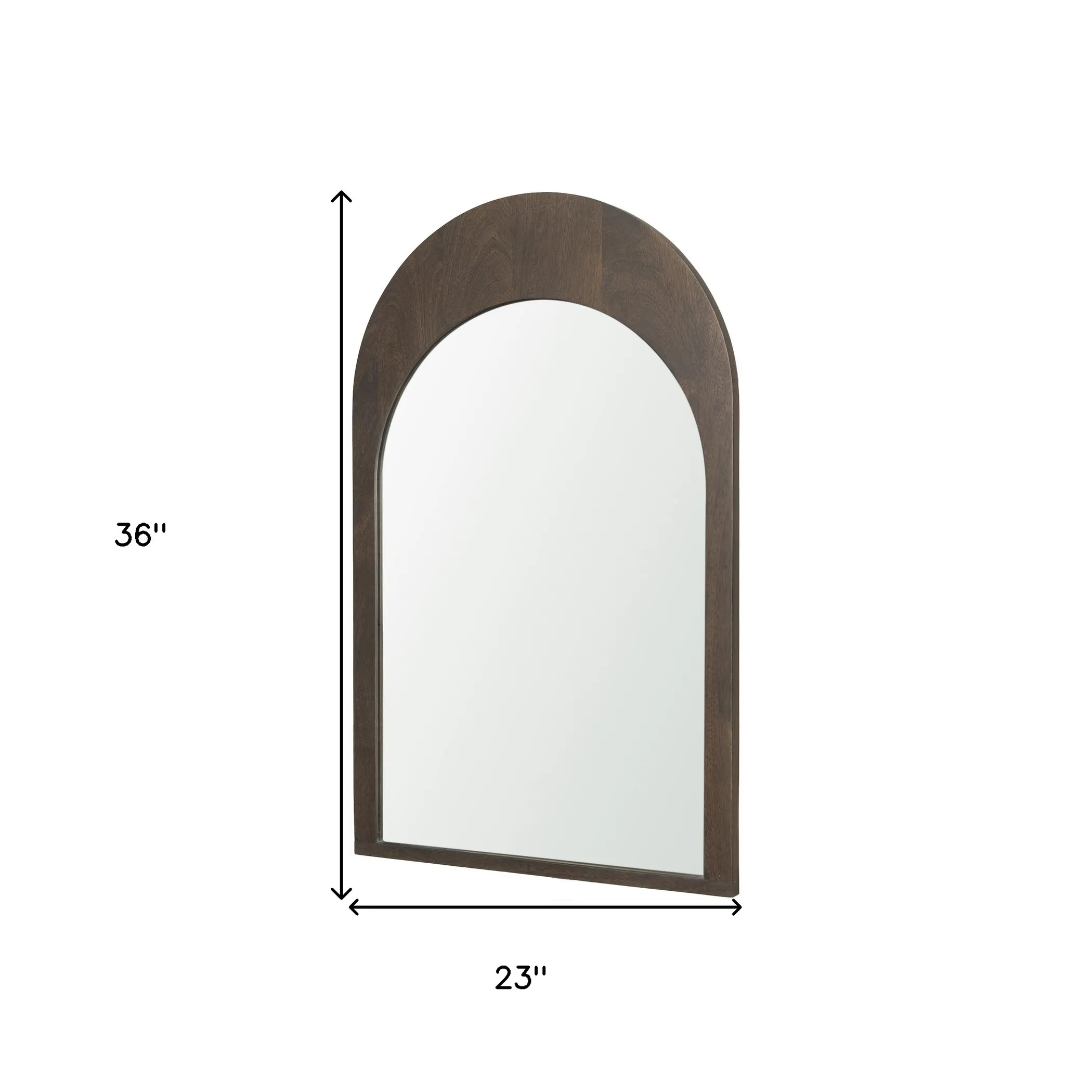 Wood Arch Framed Accent Mirror - Image 5