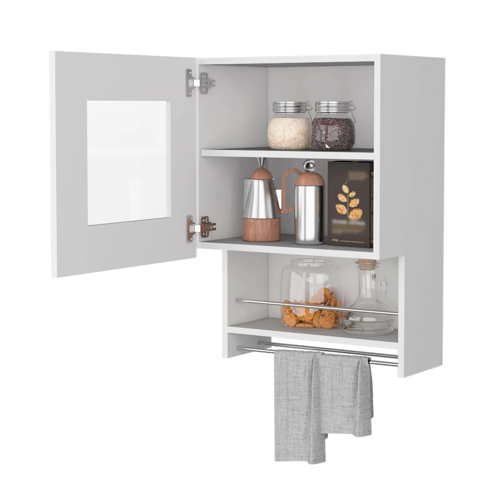 20" White Accent Cabinet With Two Shelves - Image 4