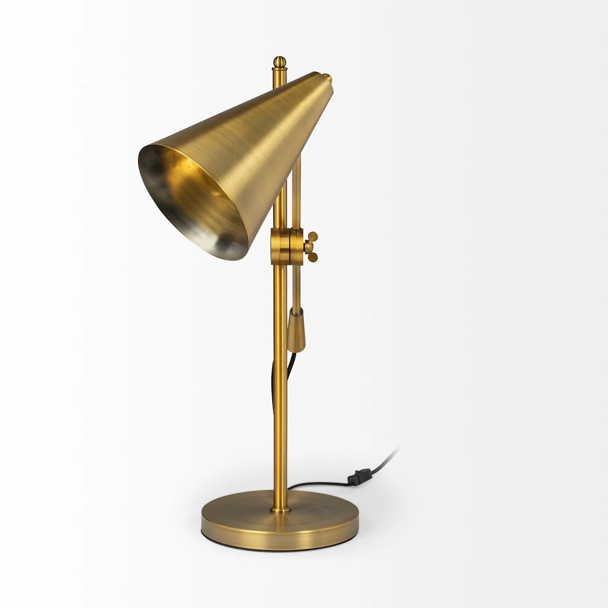 26" Gold Lamp Base LED With Gold Shade - Image 4