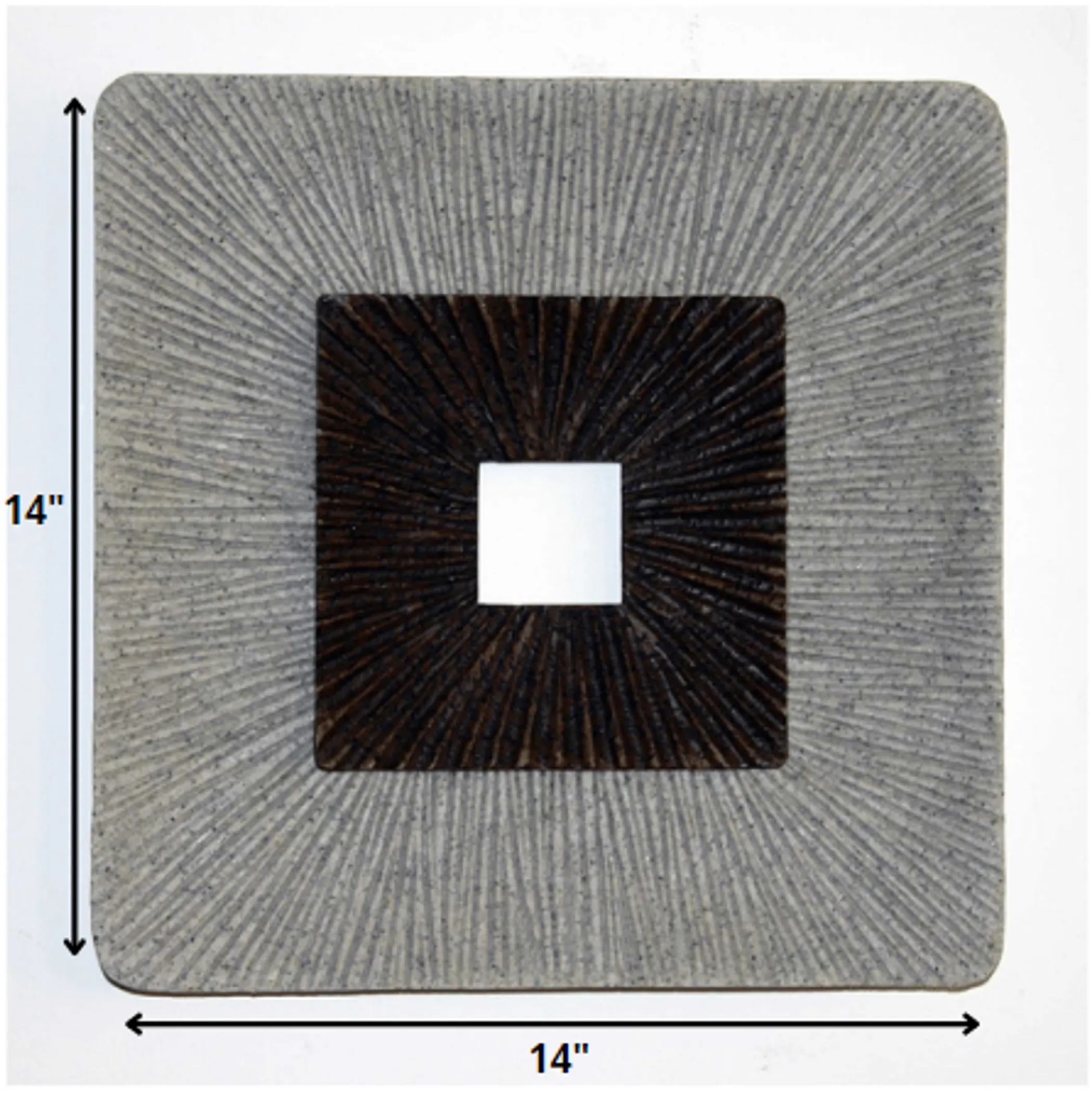 Brown & Gray Square Ribbed Minimalistic Wall Art - Image 6