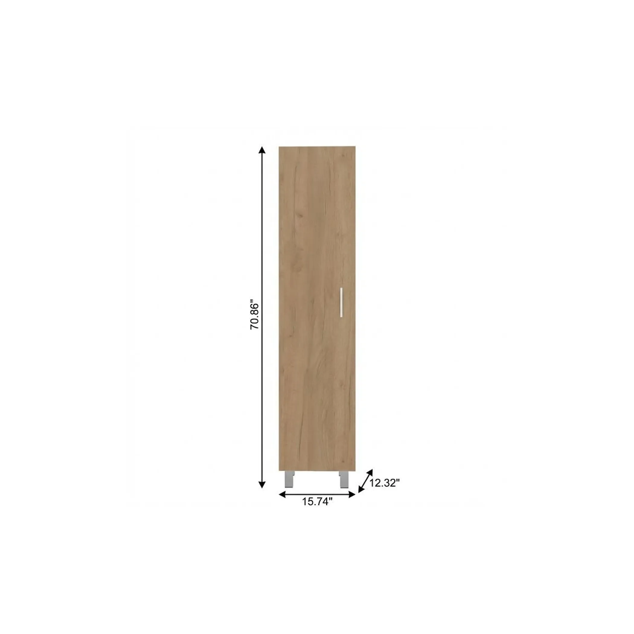 16" Beige Wood Accent Chest - Image 6