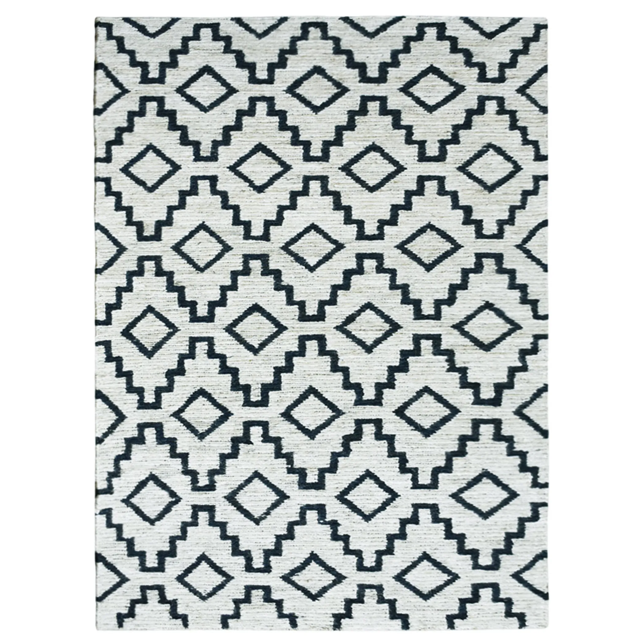 Rugsotic Carpets Hand Knotted Sumak Jute Eco-friendly Area Rug Geometric - Image 2