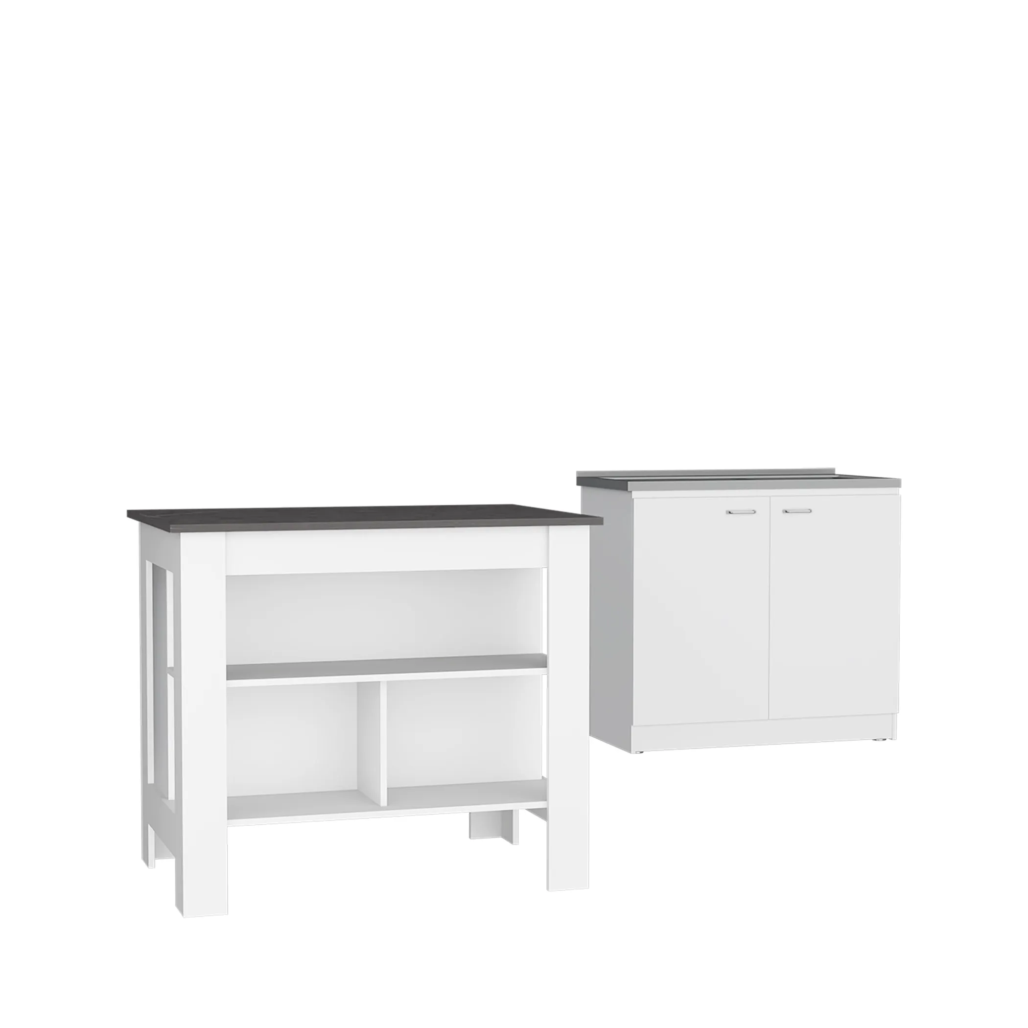 kitchen cala kitchen island + dishwasher cabinet- white / onix - Image 2