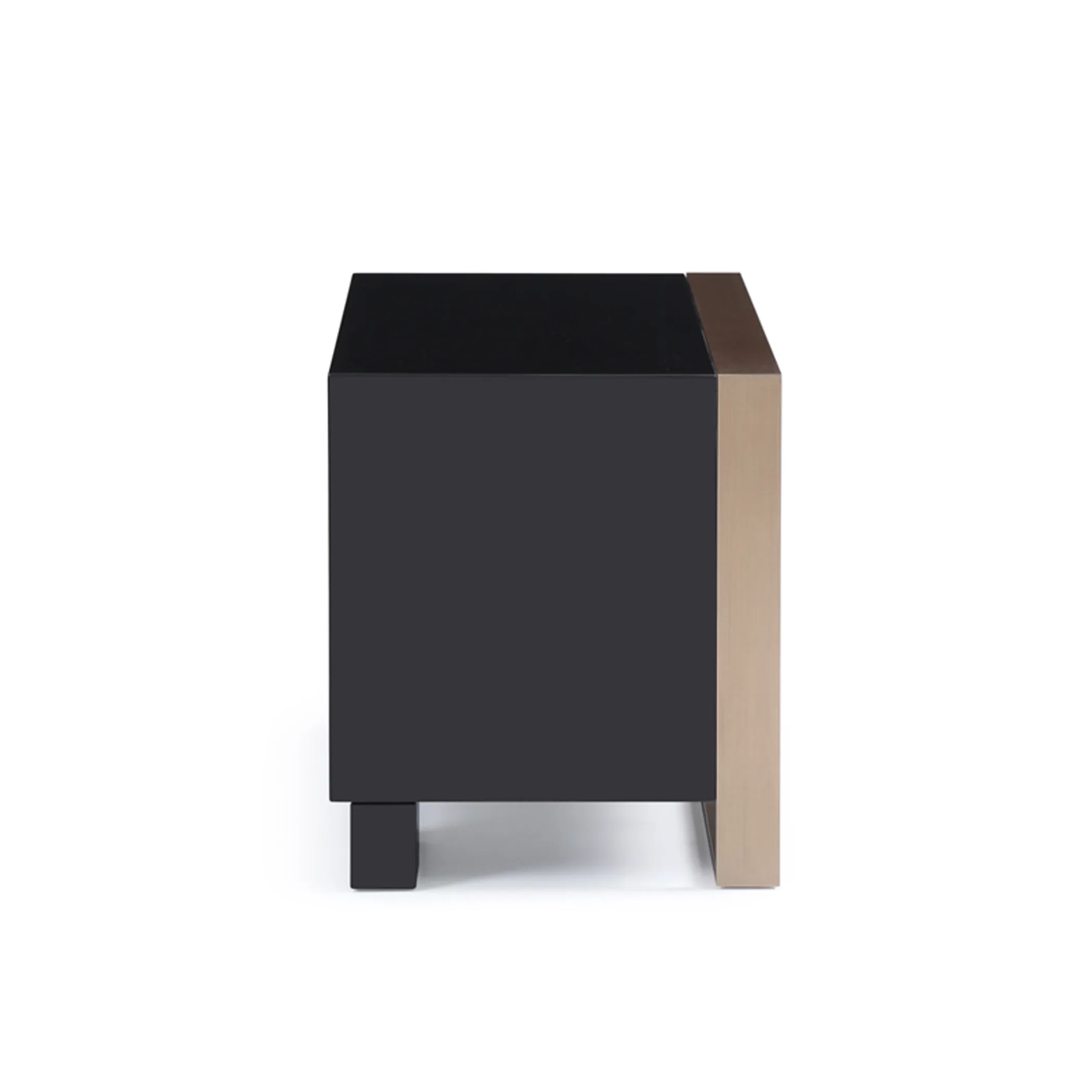 20" Black Two Drawers Nightstand - Image 5