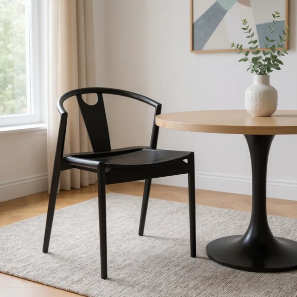 Solid Wood Open Back Dining Side Chair