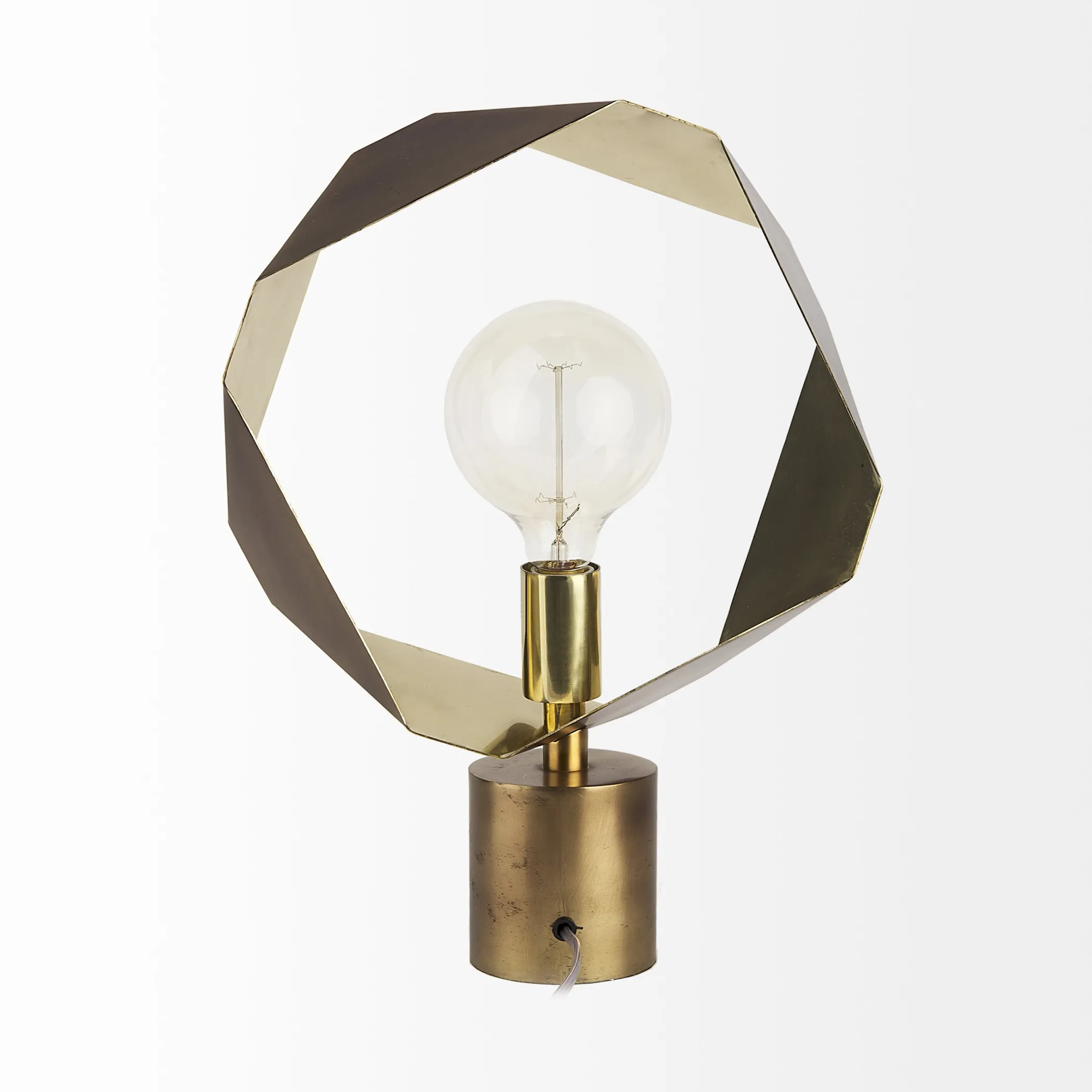 Golden Geometric Halo Table Or Desk Lamp - Image 4