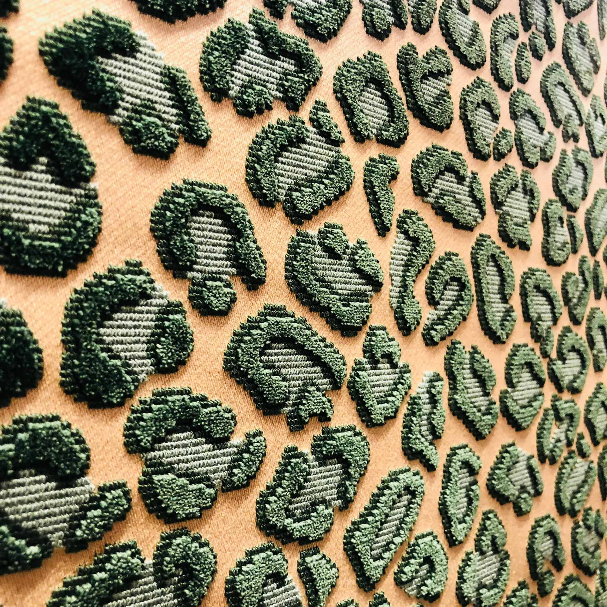 Plutus Jade Velvet Cheetah Green Animal Motif Luxury Throw Pillow - Image 3