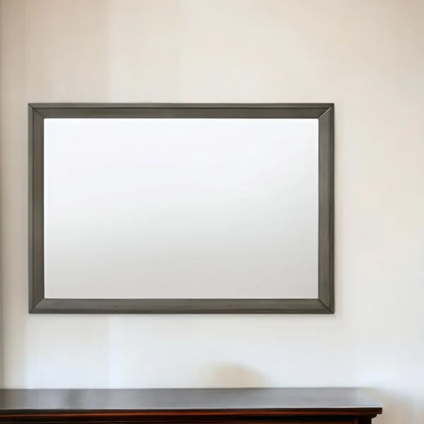 32" Gray Oak Dresser Mirror