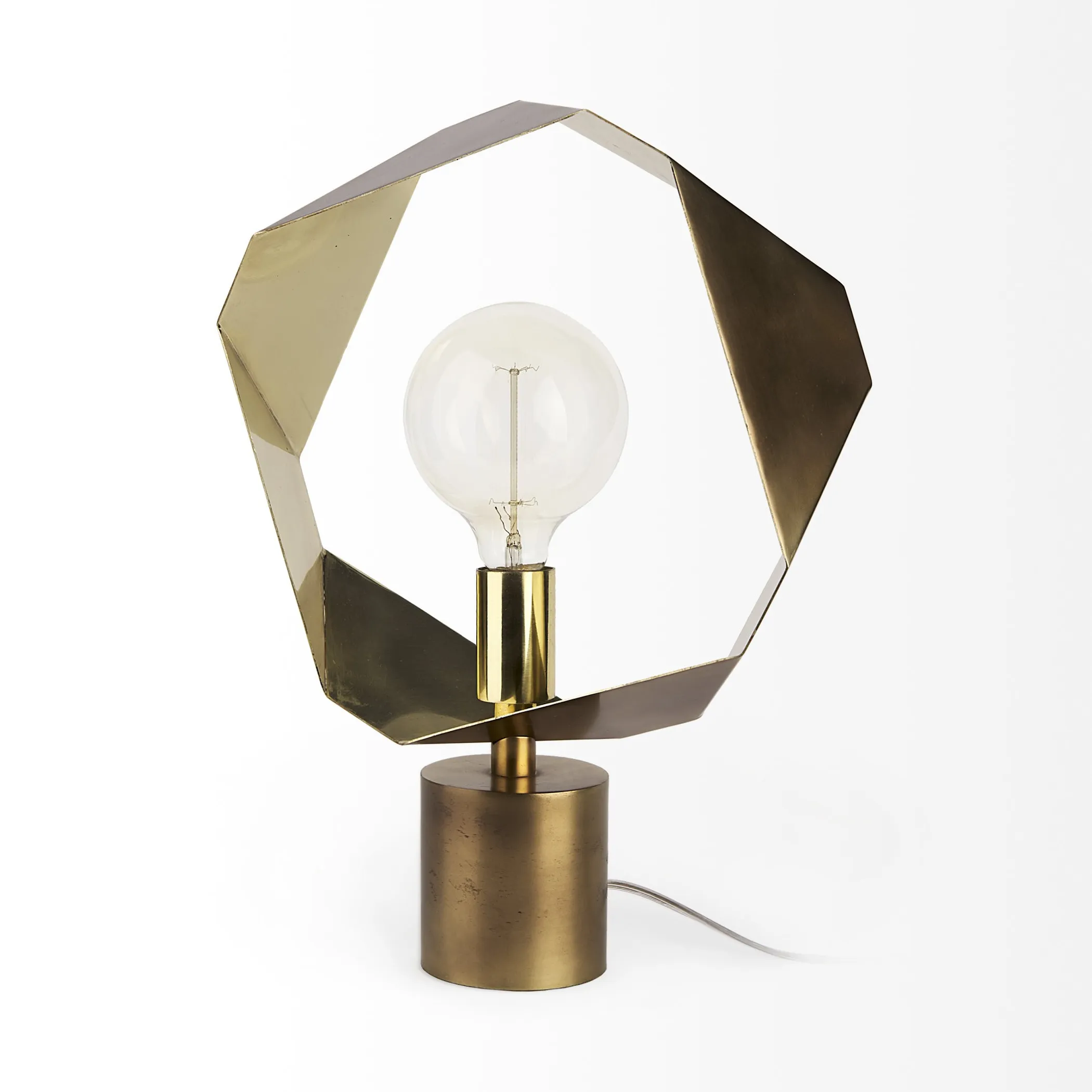 Golden Geometric Halo Table Or Desk Lamp - Image 2