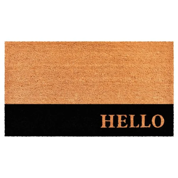 Calloway Mills Hello Black Stripe Doormat