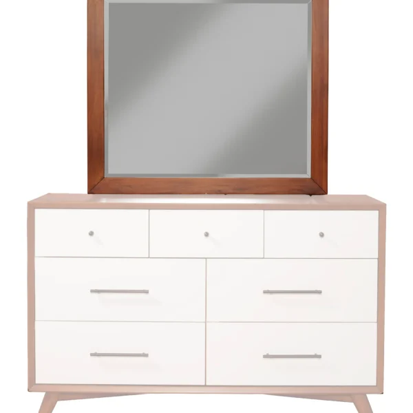 Flynn Mid Century Modern Two Tone Mirror