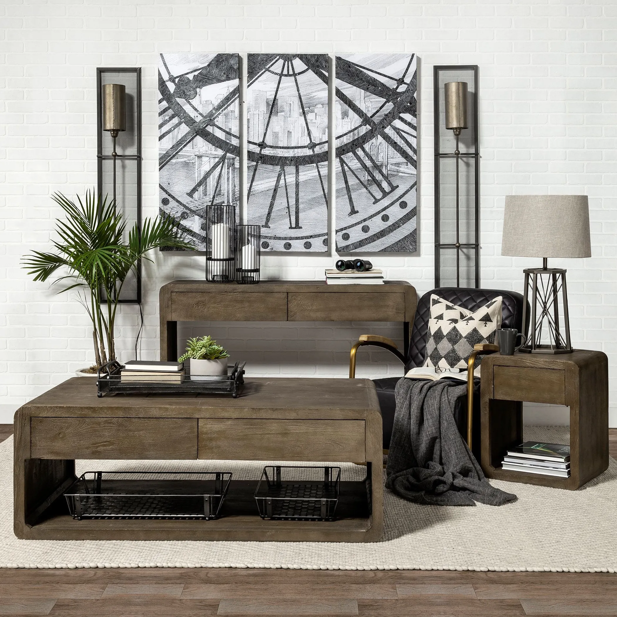 29" Bronze Lamp Base LED With Beige Shade - Image 2