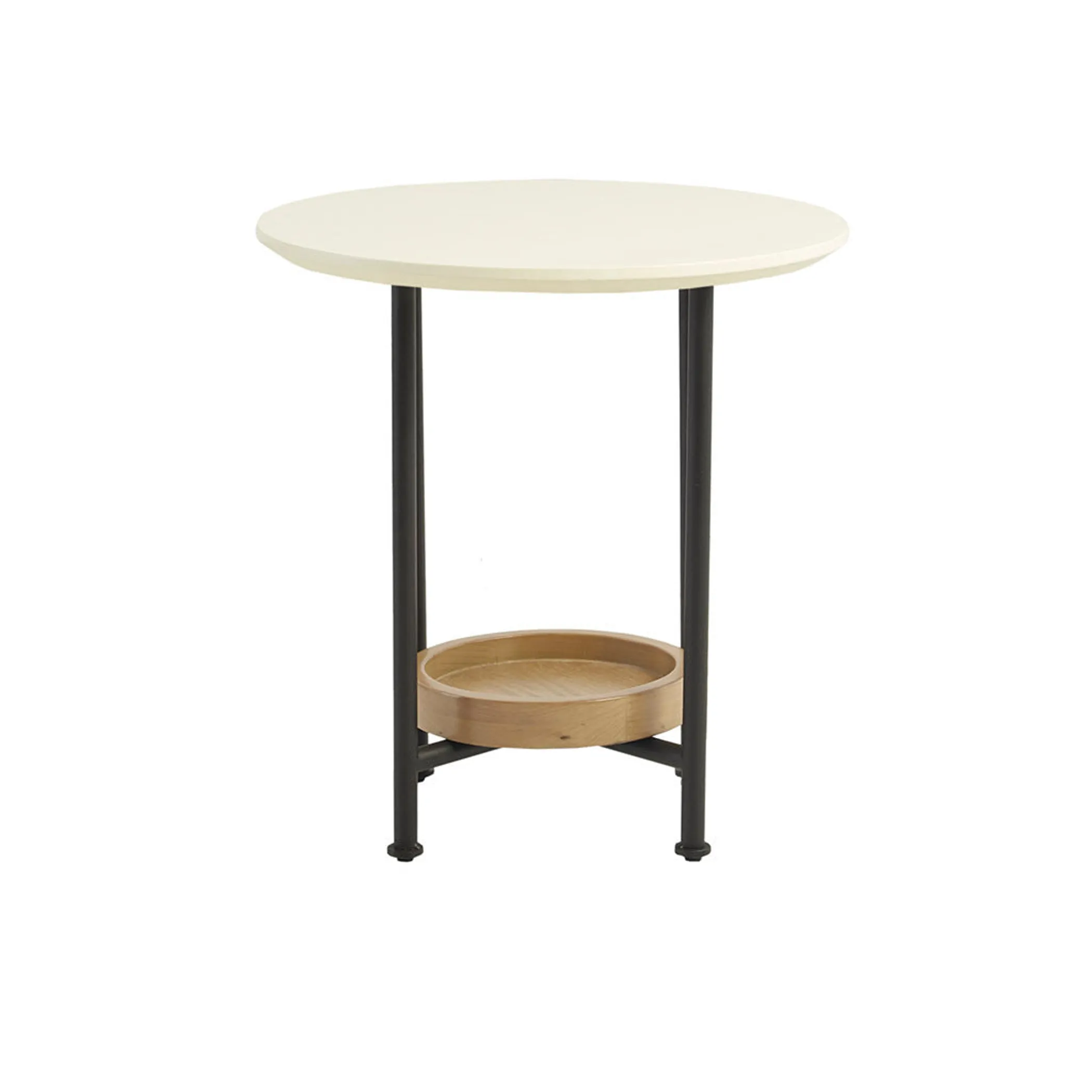 White/Natural End Table - Image 3