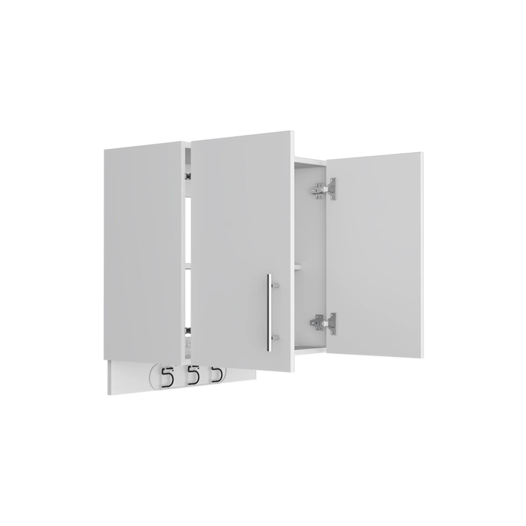 Wood Wall Mounted Utlity Cabinet With Two Doors - Image 3