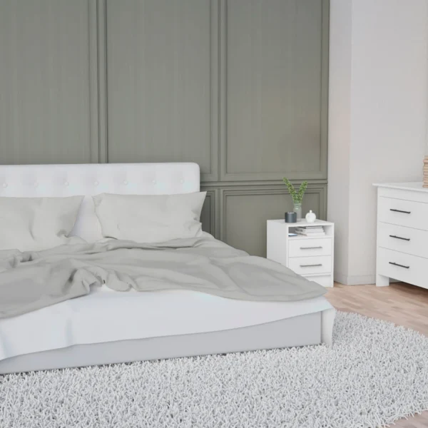 Kearny 3 Piece Bedroom Set, White Finish