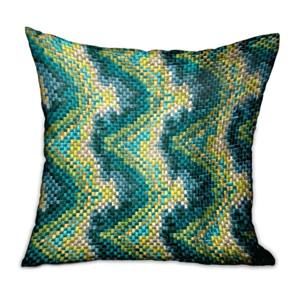 Plutus Montage Haven Green Geometric Luxury Throw Pillow