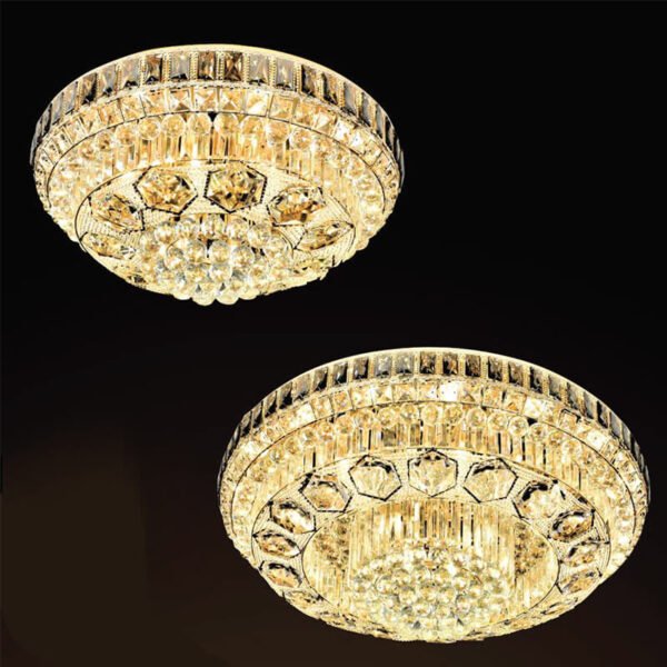 Flush Mount Ceiling Light Black Mam Crystal MOR09