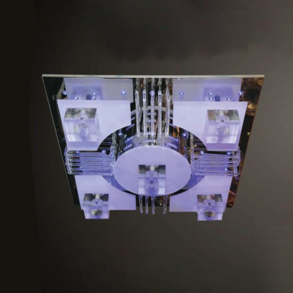 Flush Mount Ceiling Light Black Mam Crystal MOR25