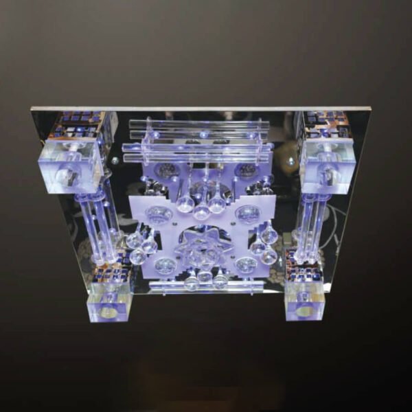 Flush Mount Ceiling Light Black Mam Crystal MOR26