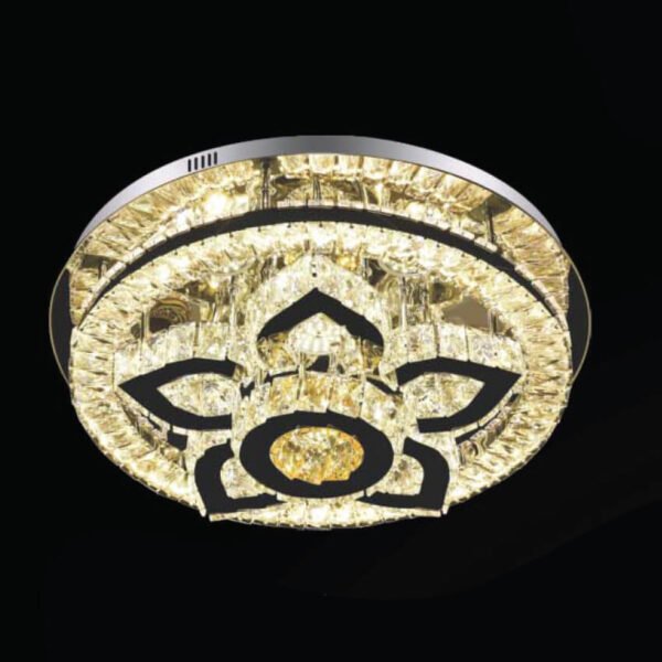 Flush Mount Ceiling Light Black Mam Crystal MOR27