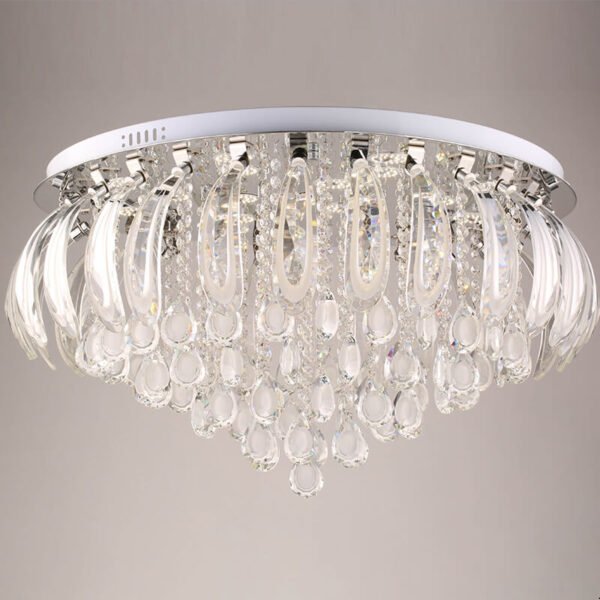 Flush Mount Ceiling Light Black Mam Crystal MOV04