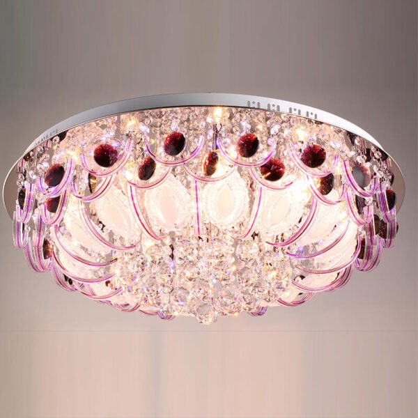 Flush Mount Ceiling Light Black Mam Crystal MOV06