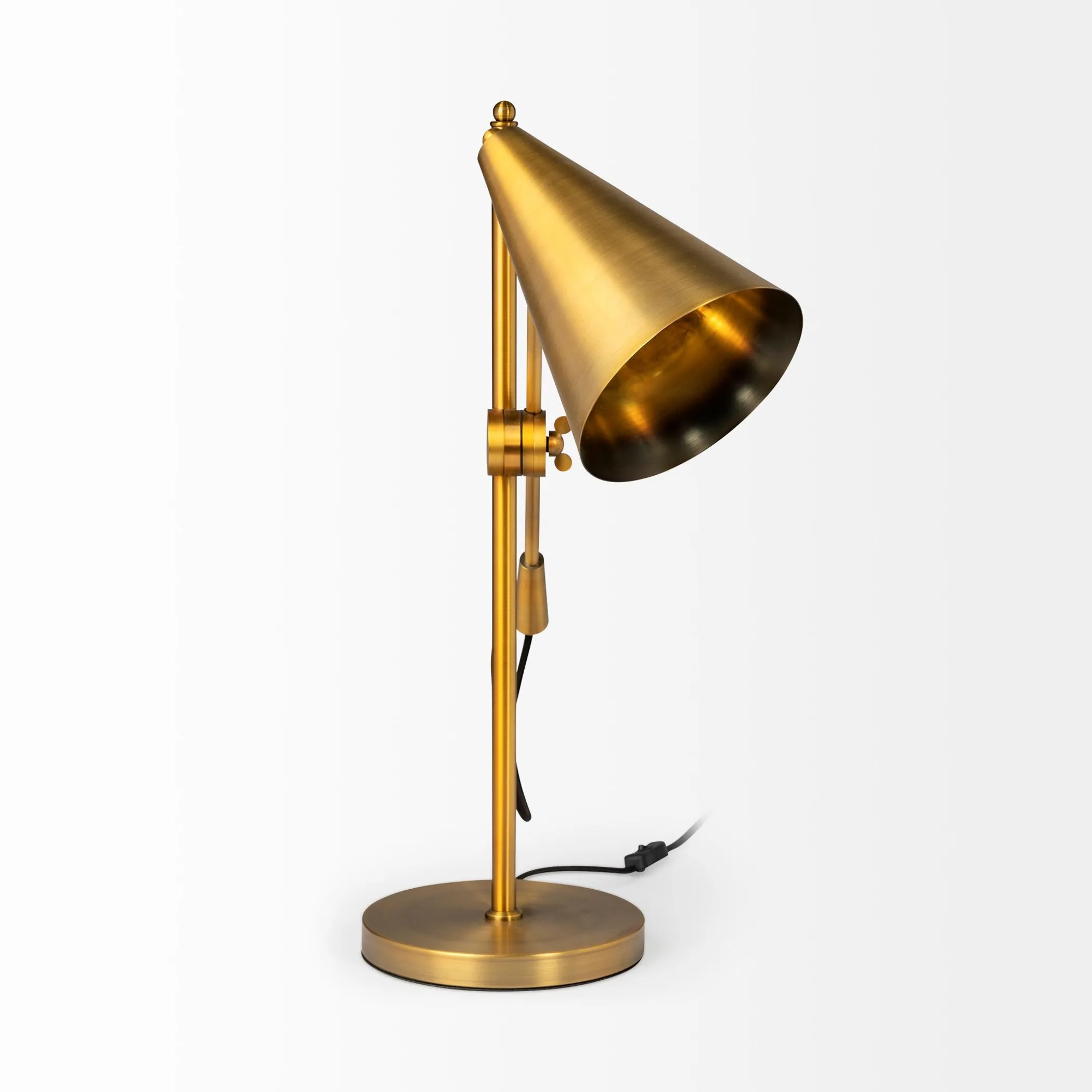 26" Gold Lamp Base LED With Gold Shade - Image 5