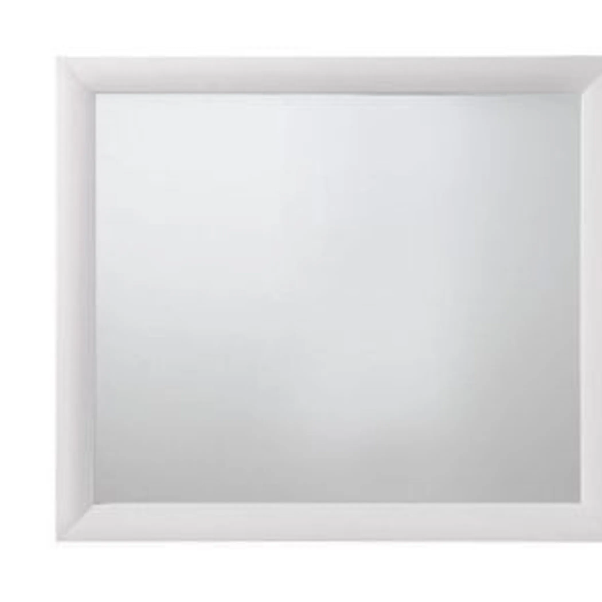 35" White Rectangle Dresser Mirror Mounts To Dresser With Frame - Image 4