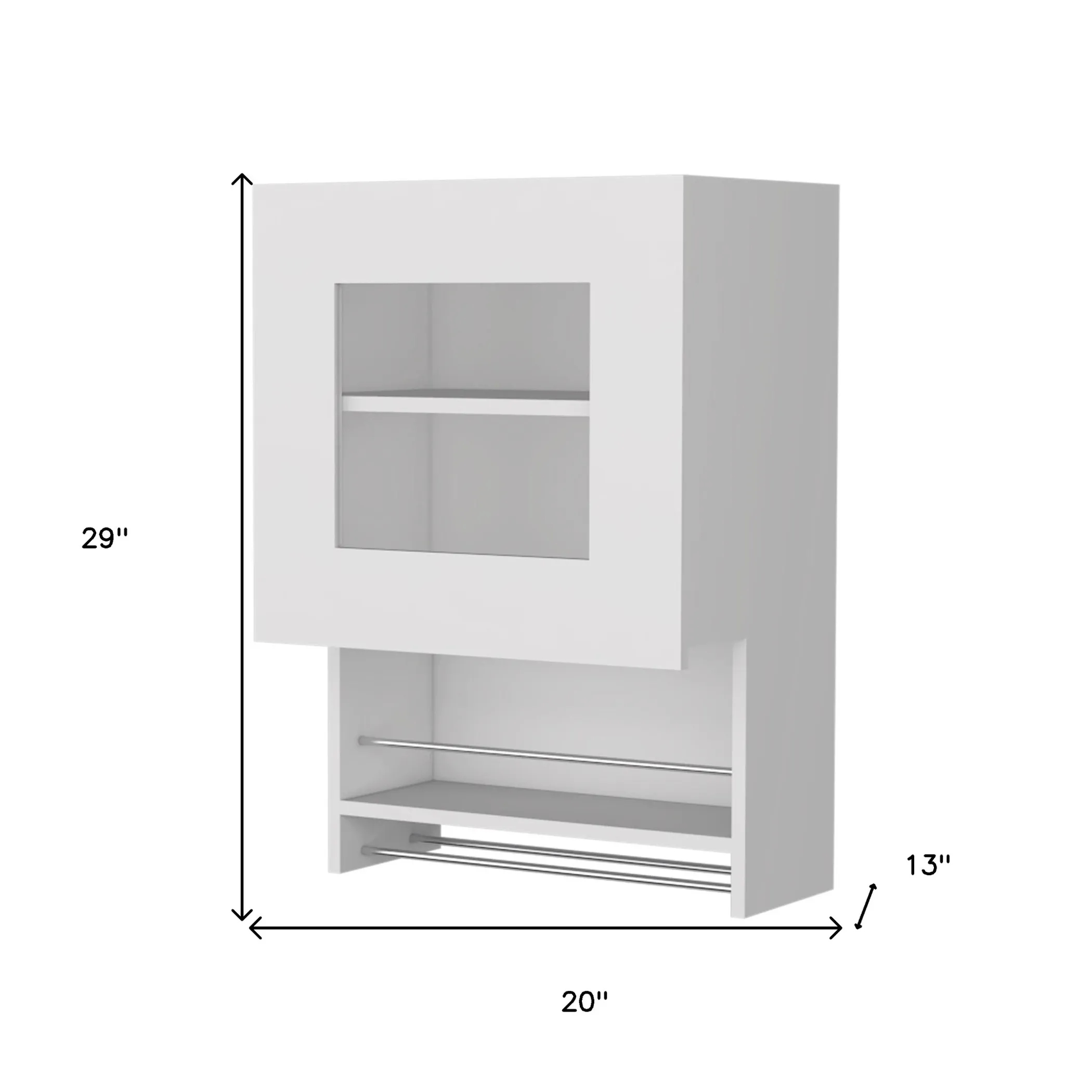 20" White Accent Cabinet With Two Shelves - Image 3