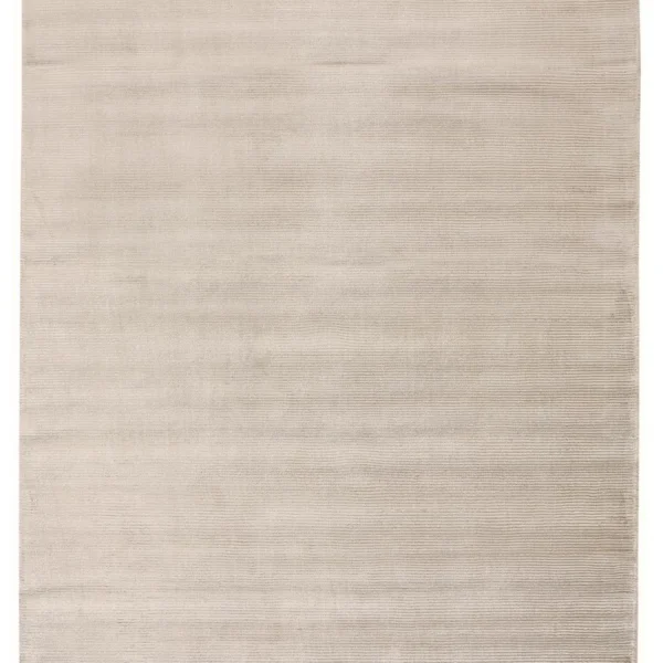 5' X 8' Ivory And Taupe Hand Woven Distressed Area Rug