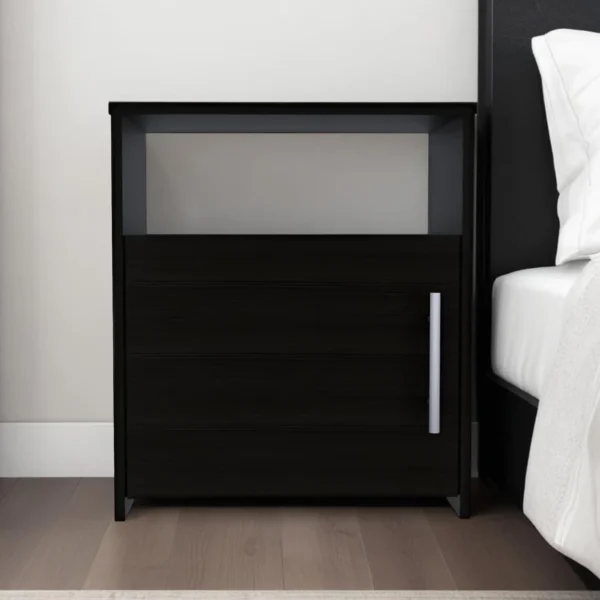 23" Faux Wood Nightstand With Storage