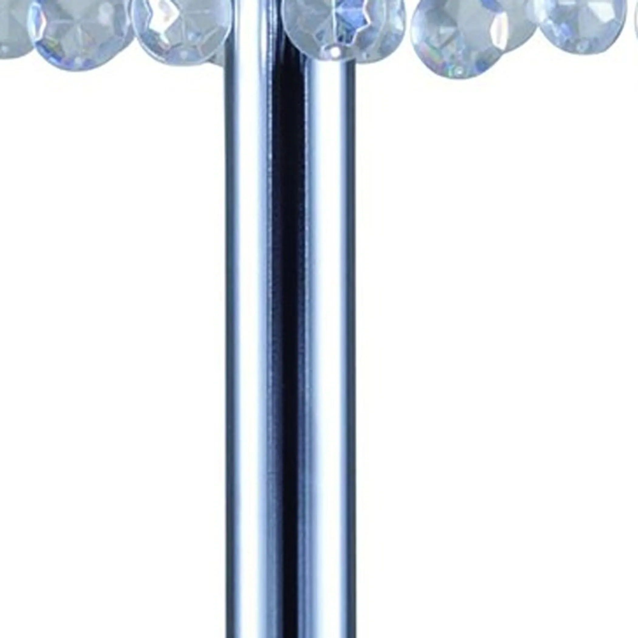 26" Silver Glam Two Tier Chandelier USB Table Lamp - Image 6