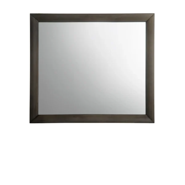 35" Gray Oak Framed Accent Mirror