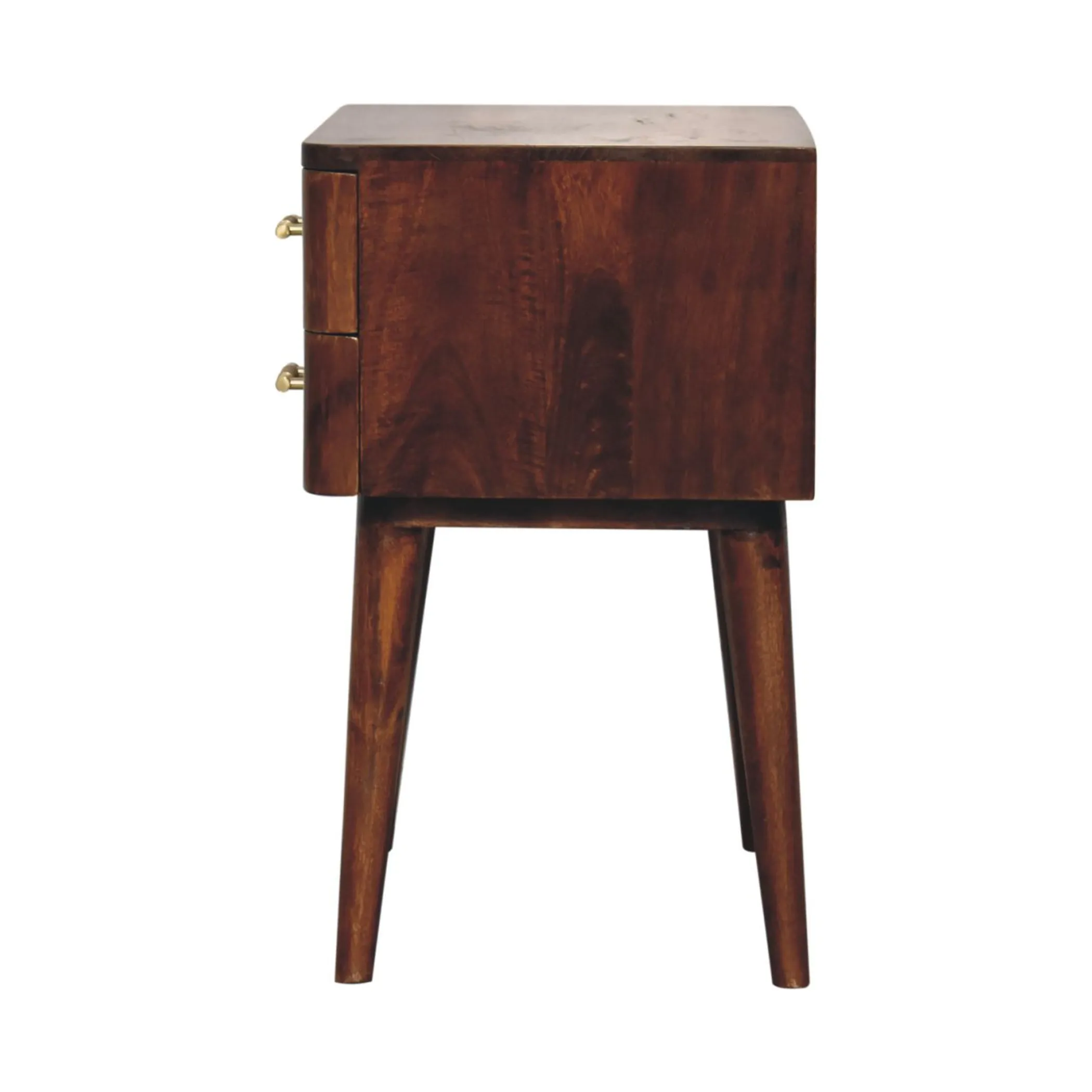 Solid Wood Two Drawer Nightstand - Image 3